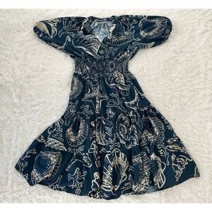 Anthropologie‎ Conditions Apply Women's Puff-Sleeved Maxi Dress size 10/UK 14